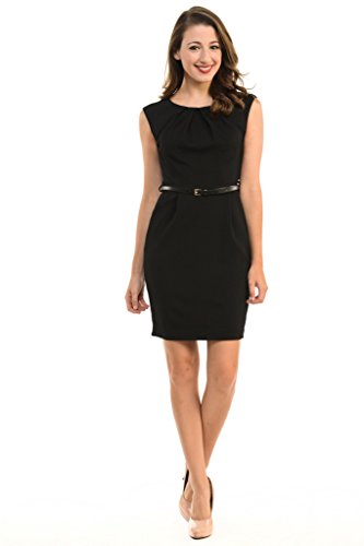 Aulin-Collection-Womens-Color-Office-Workwear-Sleeveless-Sheath-Dress