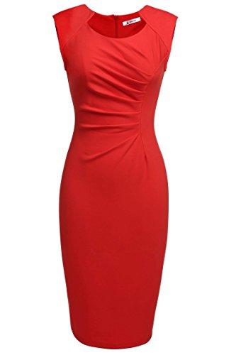 ANGVNS-Stylish-Women-Casual-Sleeveless-High-Waist-Knee-length-Party-Dress