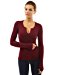 PattyBoutik Women's Notch Neck Cable Sweater