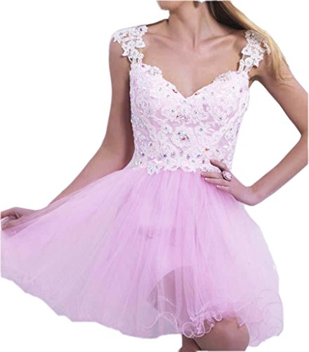 Ikerenwedding-Womens-Sweetheart-Flower-Lace-Short-Homecoming-Dress-with-Beads