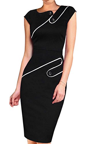 ACEVOG-Women-Pinup-Tunic-Wear-To-Work-Business-Party-Pencil-Sheath-Dress