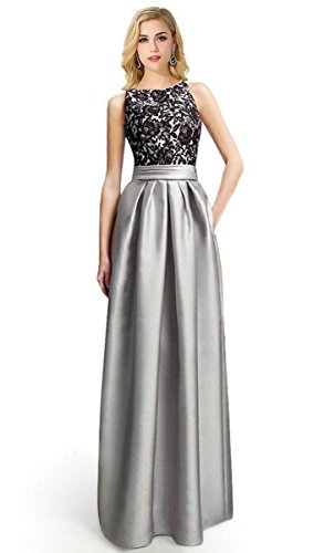 Babyonline-Sexy-Lady-CrewNeck-Lace-Long-Formal-Prom-Bridesmaid-Dress-with-Pocket