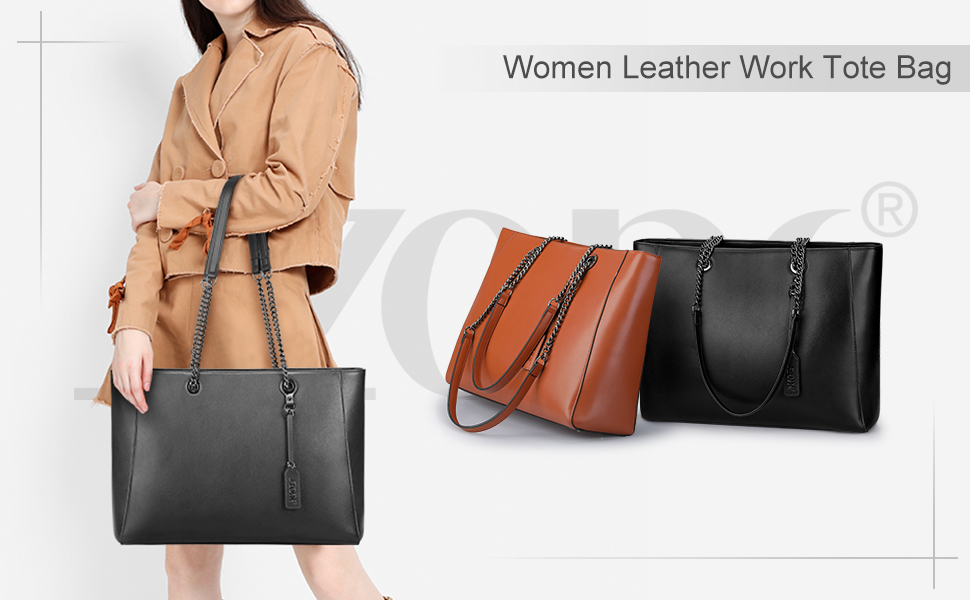 Women leather tote durable and lagre