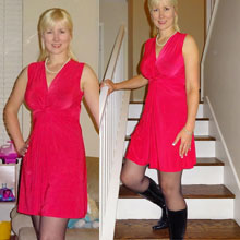 Red Knot Front Dress